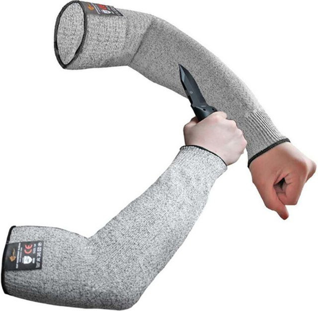 Hengsong Schnittfester Armmanschettenschutz aus HPPE Level 5, durchstichfester Arbeitsschutz-Armmanschettenüberzug, 1/2 Stück - Bild 1