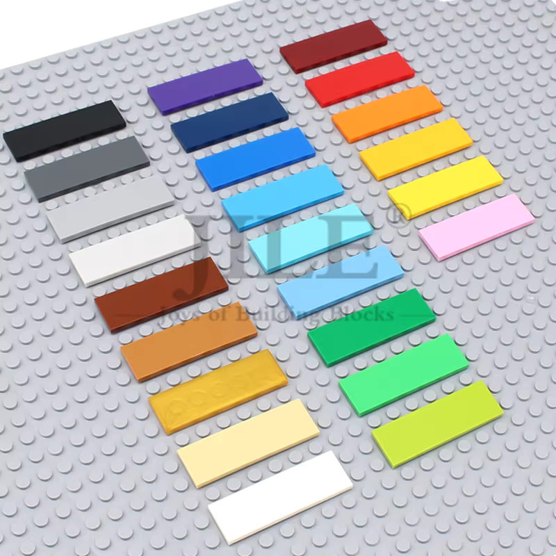Jile MOC Glatte Fliesen 2x6 DIY Bausteine Set, 40 Stück, Lila und Bunt, Kreatives BauSpielzeug für Kinder - Bild 2