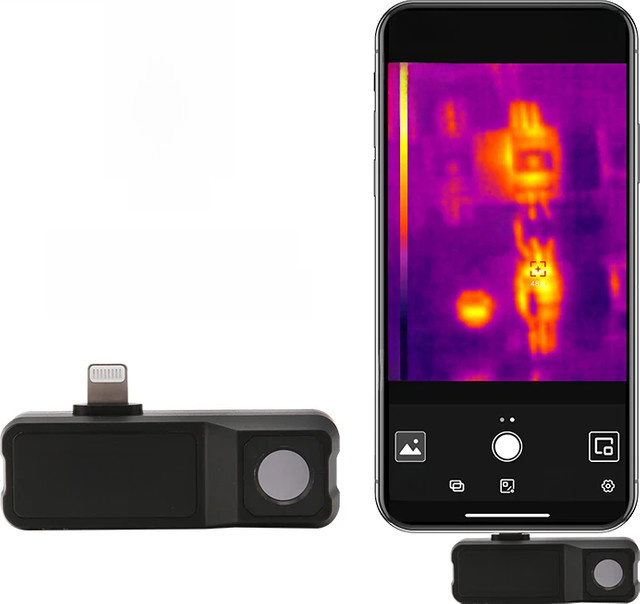 UNI-T Wärmebildkamera UTI120MS für iOS zur Wärmeerkennung von Leiterplatten und Schaltkreisen, Schwarz - Bild 1