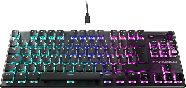 Turtle Beach Vulcan TKL Mechanische Gaming-Tastatur mit linearen Switches, QWERTZ Deutsch, Schwarz - Bild 1