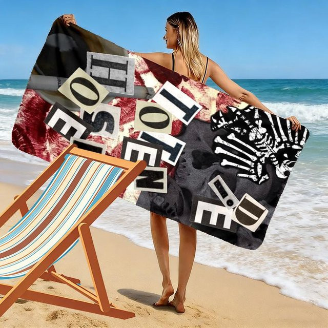 Die Toten Hosen Print Strandtuch, weiches und schnelltrocknendes Handtuch für Strand und Camping, Mehrfarbig, B: 80 cm, L: 160 cm - Bild 1