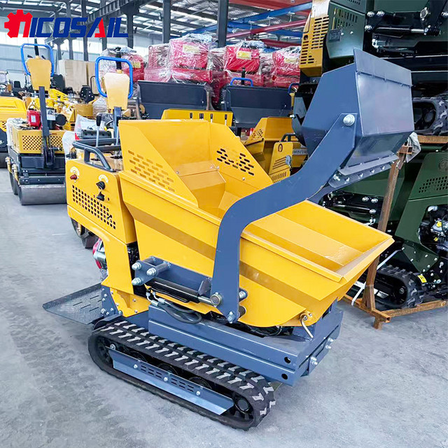 Mini-Dumper Raupen-LKW mit hoher Spitze in Gelb von nicosail - Bild 1