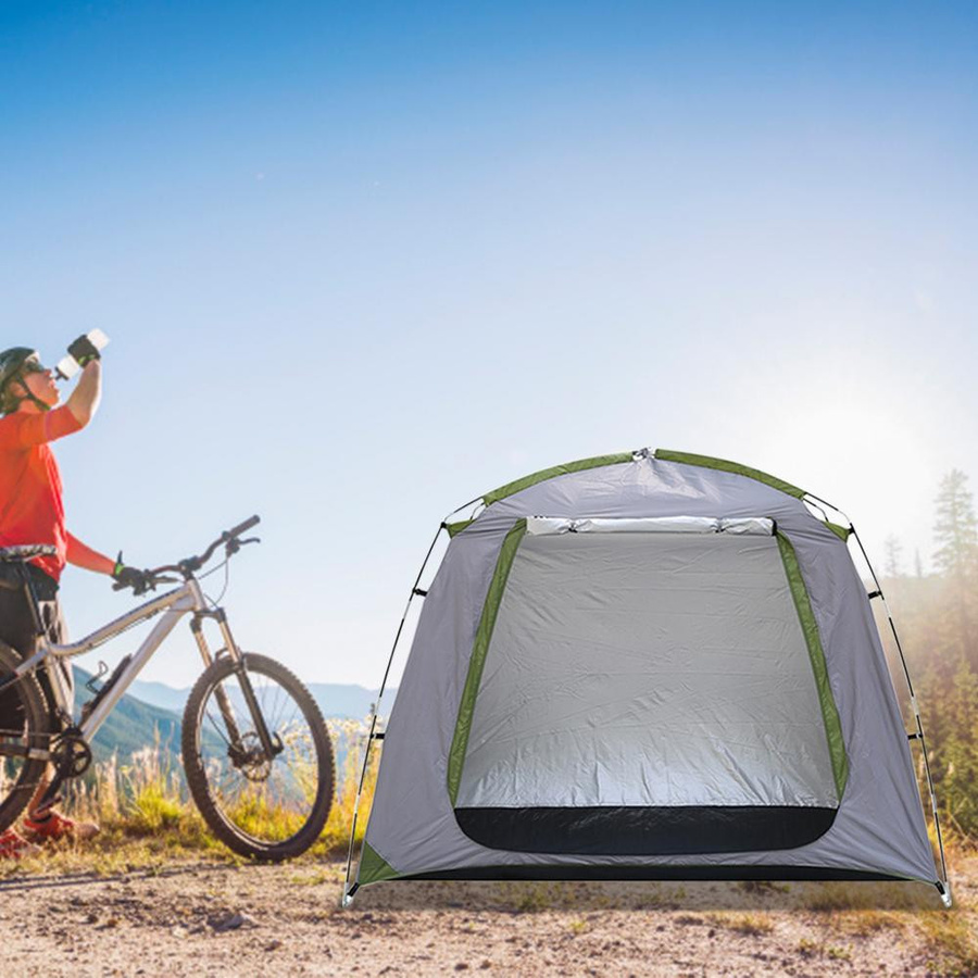 Nensit Wasserdichter Outdoor-Fahrradschuppen aus silberbeschichtetem Polyester und Glasfaser in Silber und Grau - Bild 2