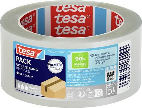 tesa tesapack Eco & Ultra Strong Packband Transparent B: 50 mm, L: 66 m - Bild 1