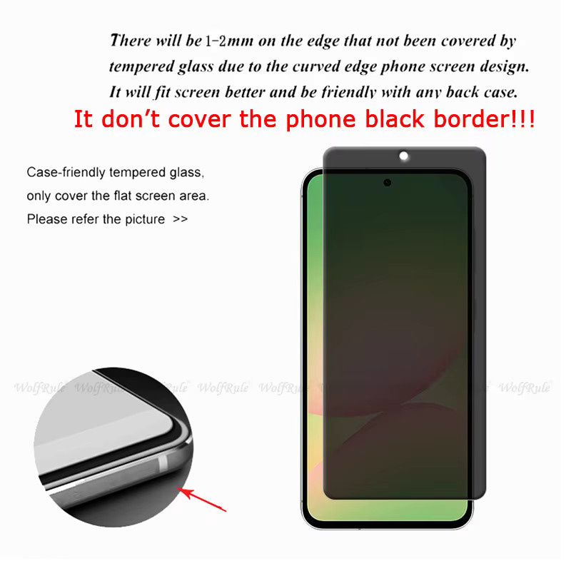 3er-Pack Samsung Galaxy A56 Panzerglas mit Privacy-Funktion Anti-Spy Displayschutz - Bild 4
