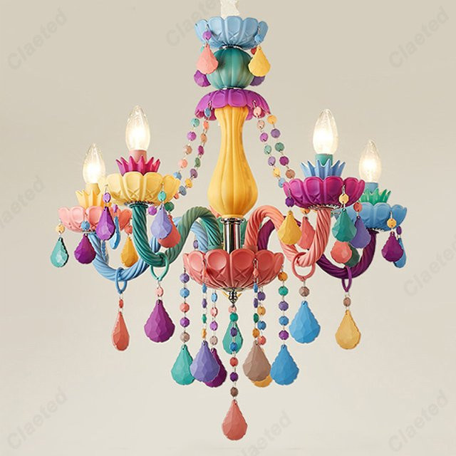 Claeted Minimalistischer Kronleuchter in Multicolour für Wohnzimmer, Esszimmer und Schlafzimmer mit warmweißem Licht - Bild 1