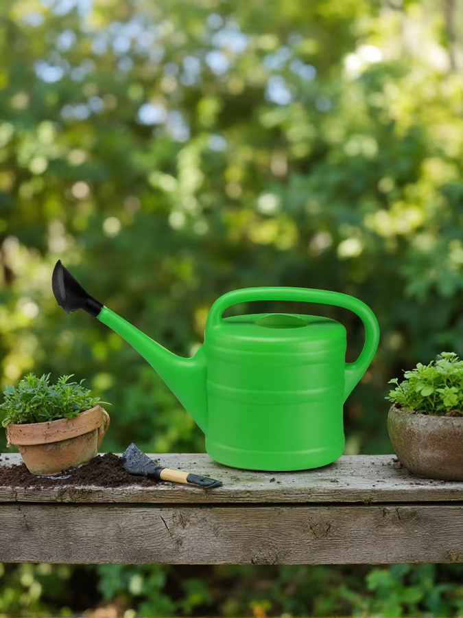 Gartengießkanne Galicja aus Kunststoff in Rose und Grün mit 10 l Fassungsvermögen - Bild 2