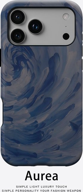 Potdemiel Blue Swirl robuste doppelschichtige Handyhülle mit Magnetfunktion für iPhone 17 16 15 14 13 Pro Max Plus - Bild 1
