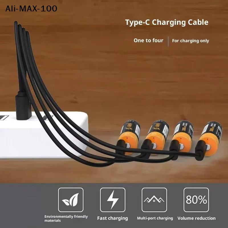 Huawei 4-in-1 Multi-USB-C-Splitter Ladekabel für Tablet und Laptop in Schwarz - Bild 2
