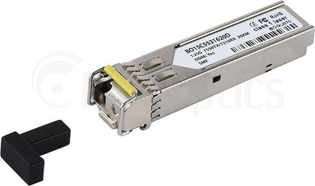 BlueOptics SFP BO15C5531620D BlueOptics SFP Modul silber, kompatibel mit Westermo GSLC20-BiDi-B-DDM - Bild 1