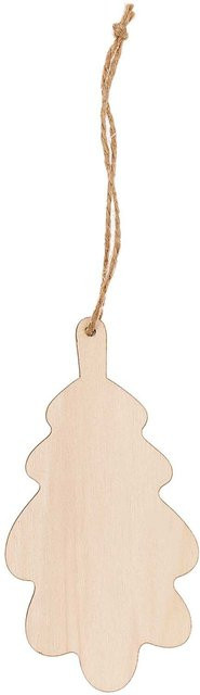 Rico Design Holzanhänger Eichenblatt natur, Breite: 6 cm, Höhe: 11,4 cm - Bild 1