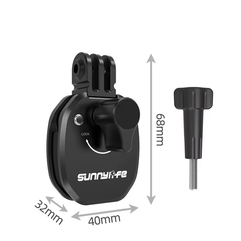DIXSG Motorrad-Windschutzscheiben-Klemmclip in Schwarz für GoPro 13 12 11, Insta360 X5 X4 X3 und DJI Osmo Action 5 Pro 6 4 3 Nano/Go Ultra - Bild 2
