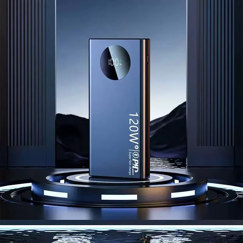 VIVO Powerbank 50000mAh mit 120W Superschnellladen, Tragbares Ladegerät mit Digitalem Display und USB-C sowie USB Anschlüssen, Schwarz - Bild 4