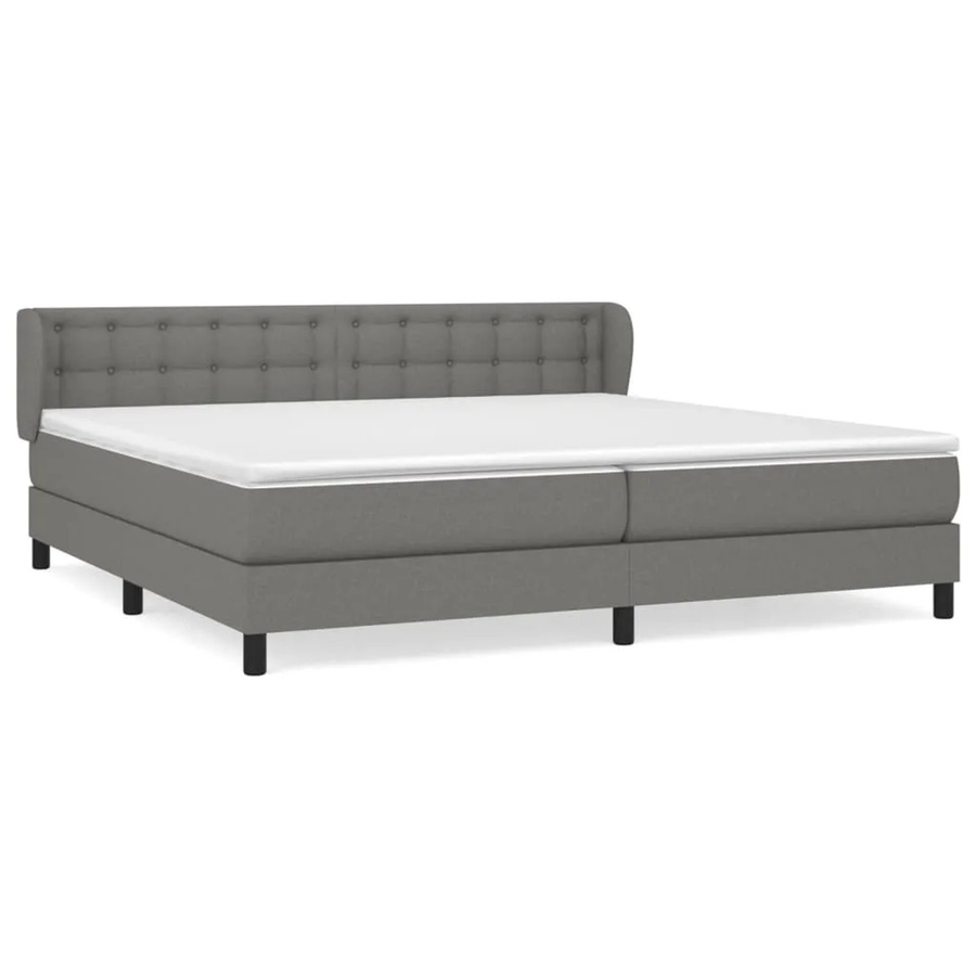 vidaXL Boxspringbett mit Matratze Dunkelgrau B/T/H: 200 x 200 x 203 cm - Bild 2