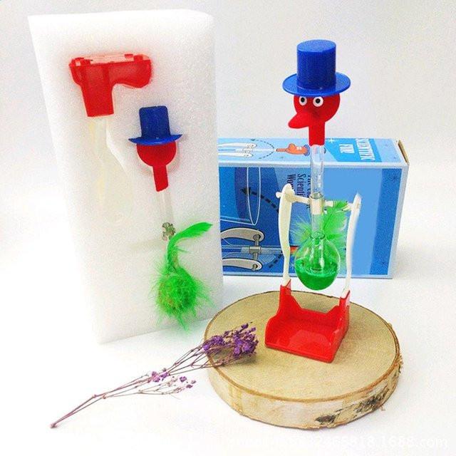 StellarSips Retro Trinkvogel Dippy Einstein Ente aus Glas und Kunststoff in Grün - Bild 1