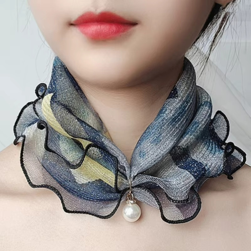 Anhänger mit Perlen, Organza, Chiffon, Spitze - Bild 3