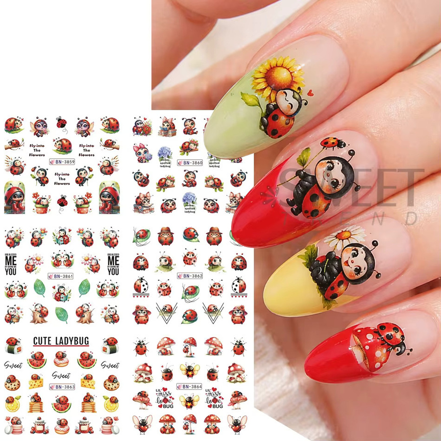 SWEET TREND Nagelaufkleber Insekten-Design, Glänzend, Unisex - Bild 2