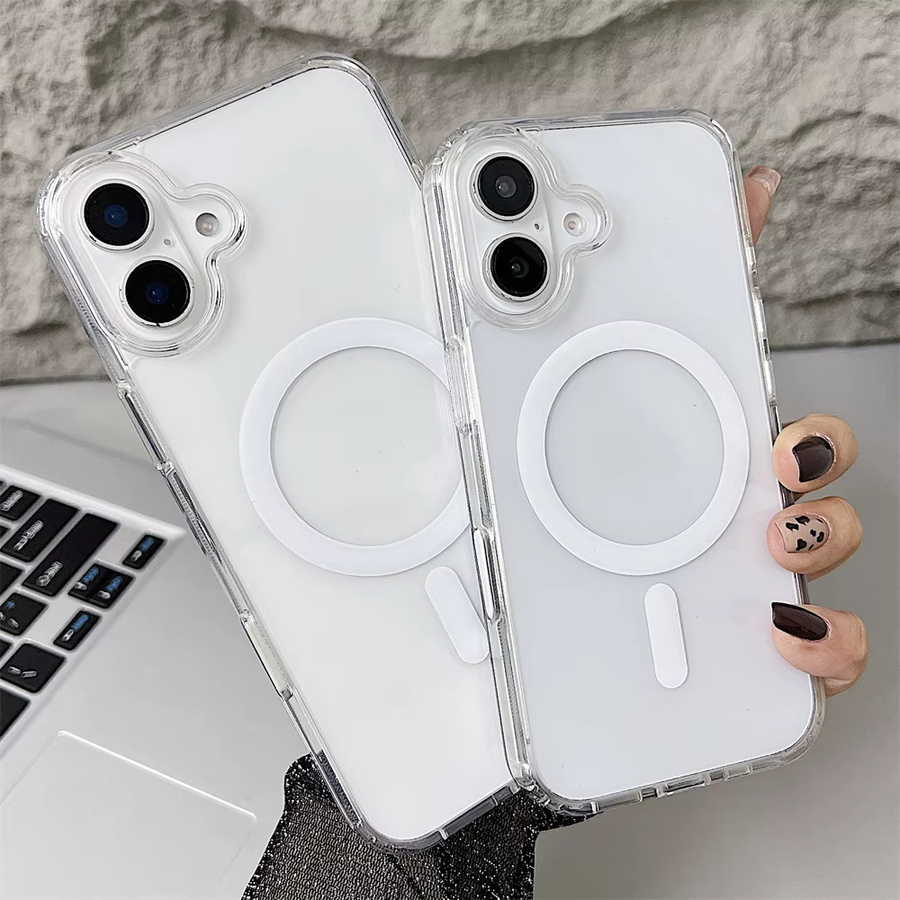 Magnetische MagSafe Schutzhülle für iPhone 11 bis iPhone 17 Pro Max in Transparent - Bild 2