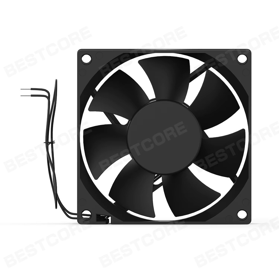 Younun Axial-Lüfter 8025 bürstenloser Kühler mit zwei Kugellagern, Schwarz, B/T/H: 80 x 80 x 25 mm - Bild 3