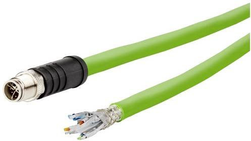 Metz Connect M12 Patchkabel CAT 6a SF/UTP Grün, Länge: 2,00 m - Bild 1