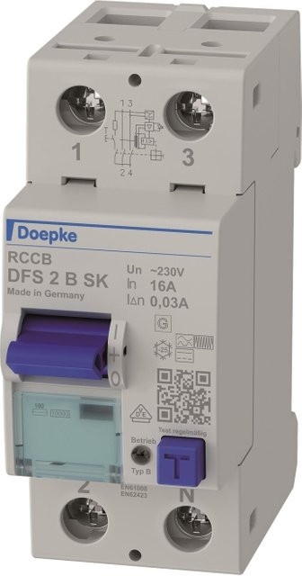 Doepke DFS2 016-2/0,03-B SK Fehlerstromschutzschalter in Weiß - Bild 1