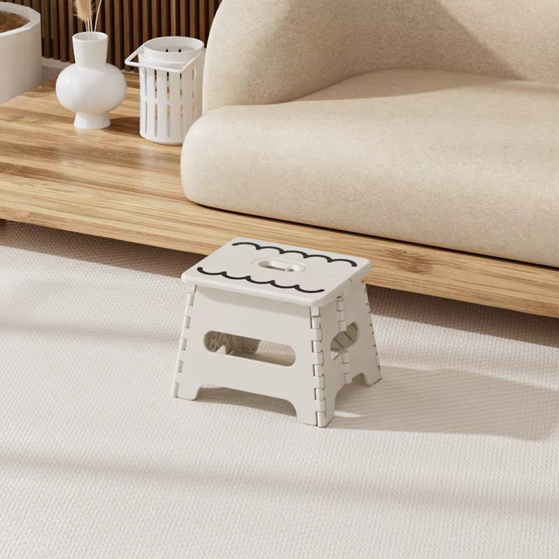 JIAYUAN Klapphocker aus ABS in Braun, tragbarer Minihocker mit Sicherheitsschloss und rutschfestem Design für Kinder und Erwachsene - Bild 5