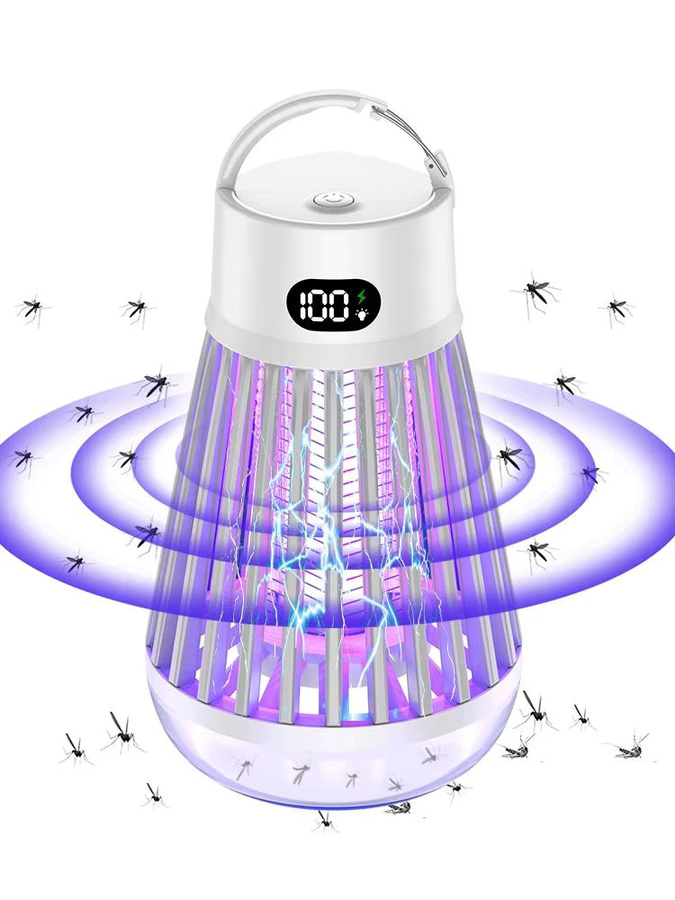 ESMARTER Tragbare Outdoor-Mückenschutzlampe in Weiß, wasserdichter Insektenvernichter für Zuhause und Freien - Bild 7