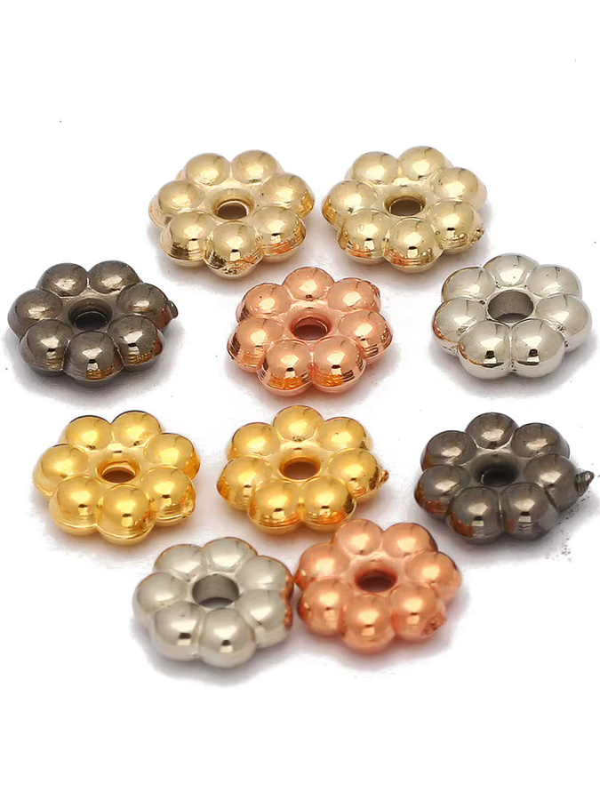 Laudsong Perlen Blumenform, Acryl Kunststoff, 4/6 mm, Spacer - Bild 5