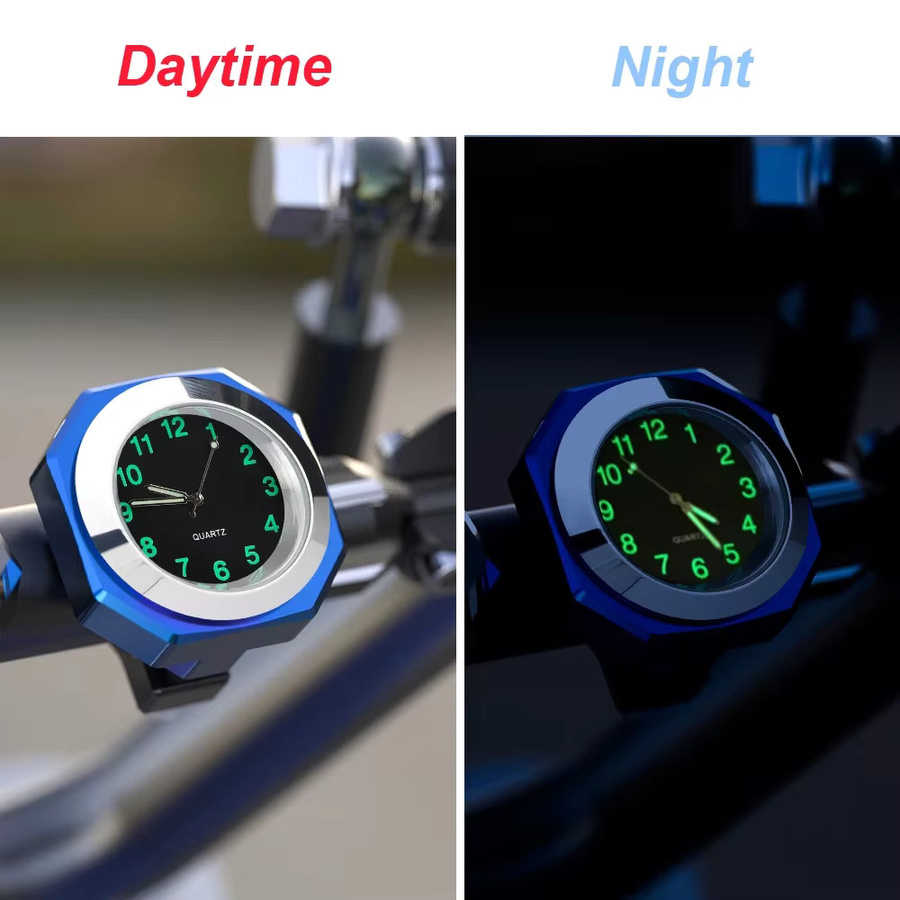 kebidumei Quarzuhr, Aluminium, Leuchtend, für 22-28mm Lenker, Unisex - Bild 3