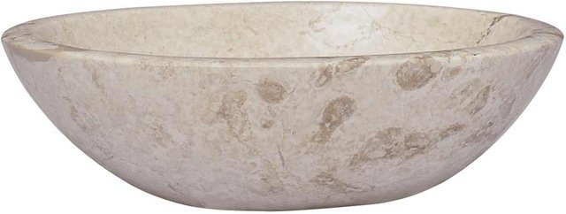 Vidaxl Waschbecken in Beige mit Marmor-Optik, B/T/H: 53 x 40 x 15 cm - Bild 1