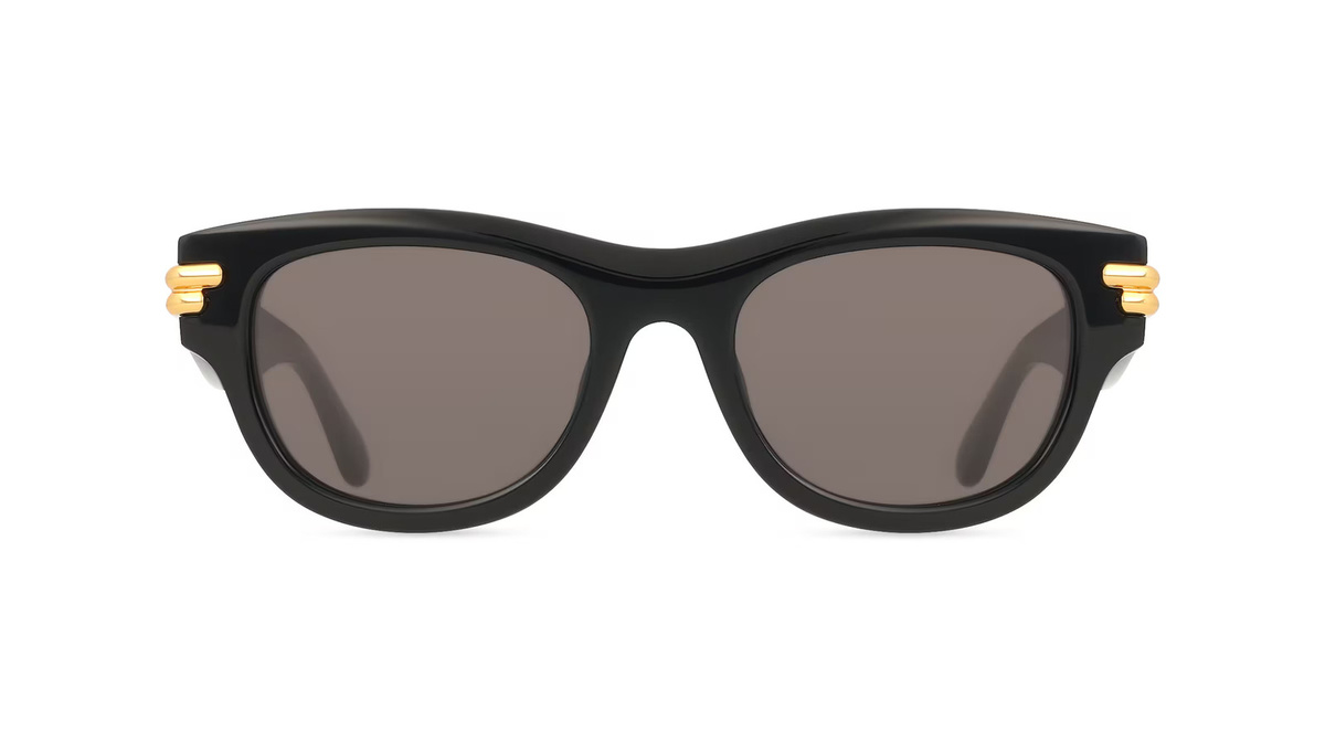 Bottega Veneta BV1323SK Sonnenbrille, Vollrand, Eckig, Acetat, Unisex, schwarz - Bild 1
