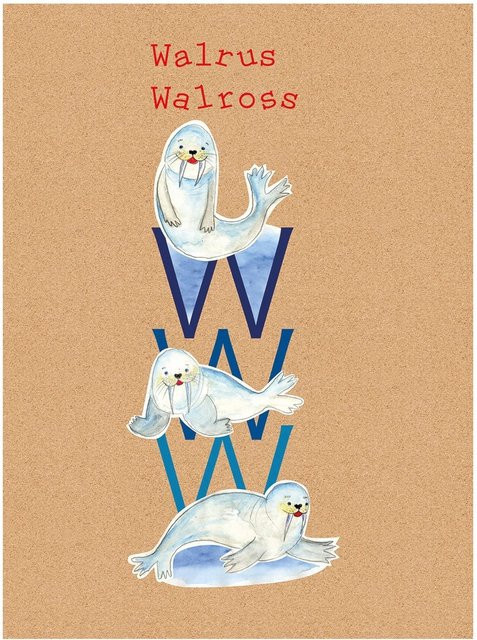 Komar Wandbild ABC Animal Paper Poster, Mehrfarbig, Breite: 40 cm, Höhe: 50 cm - Bild 1