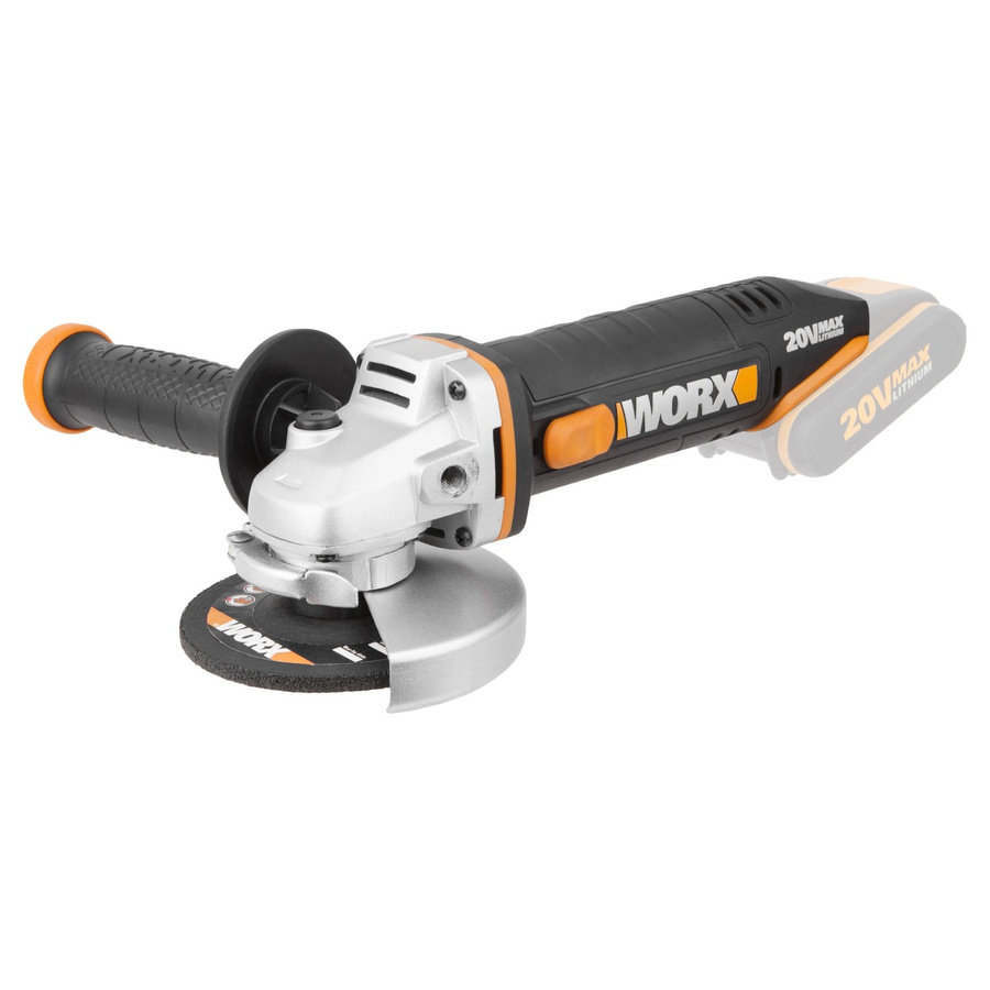 Worx Akku-Winkelschleifer WX800.9 PowerShare 20 V Solo in Orange - Bild 2