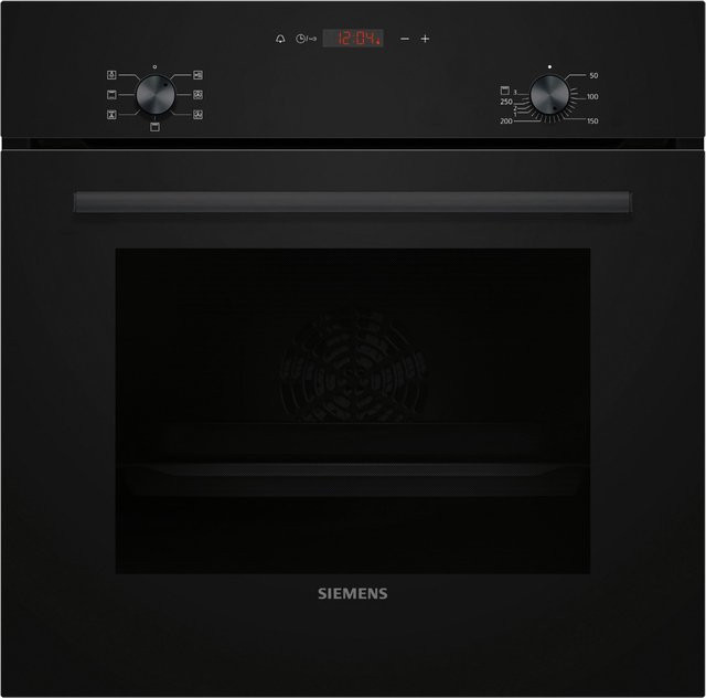 Siemens iQ100 Einbaubackofen HB013FBB1 in Schwarz mit 66 l Volumen, Energieeffizienzklasse A, Breite: 59,4 cm - Bild 1