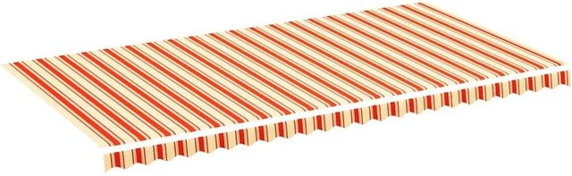 vidaXL Markisenbespannung aus Polyester, Gelb und Orange, B: 6 m, T: 3 m - Bild 1
