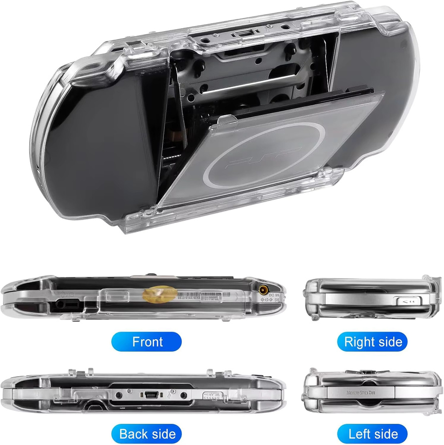 Protecto Kratzfeste Schutzhülle für PSP 2000 und PSP 3000 in Transparent, Aufsteckbare Ganzkörperabdeckung als Kristallschale - Bild 4
