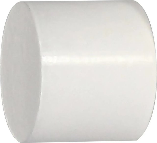 Mydeco Gardinenstangen-Endstück Cap aus Metall in Weiß, Durchmesser: 2 cm - Bild 1