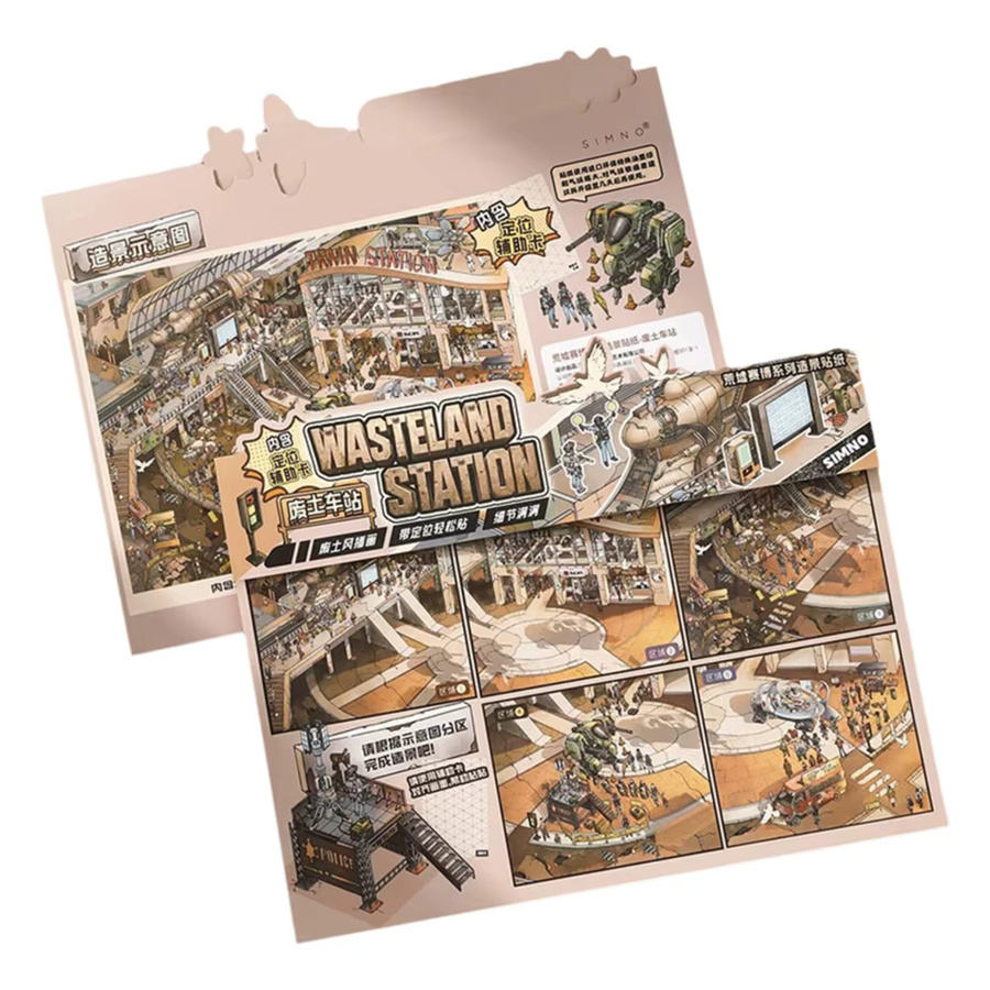 Mr. Paper Cyber Wasteland Aufkleber Set, 4 Stück, futuristische Ruinen im Cyberpunk Design, buntes Dekormaterial für dein Journal und Briefpapier - Bild 4