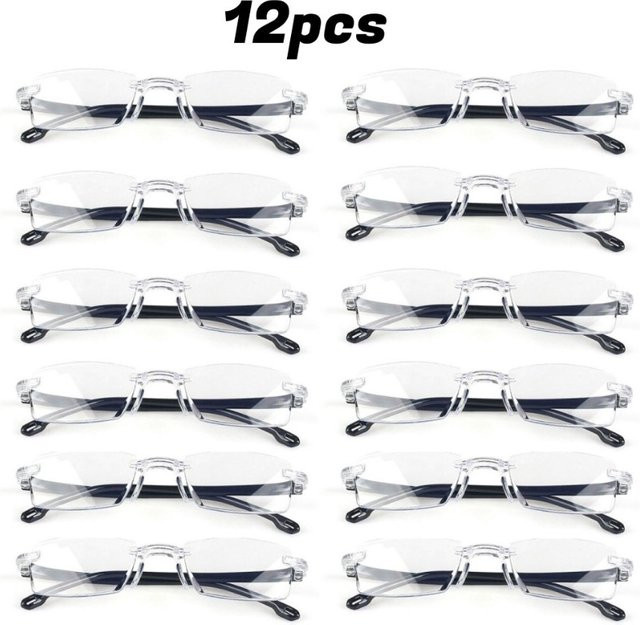 ERIKOLE Lesebrille, Herren, quadratisch, randlos, Metall - Bild 1