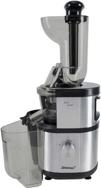 Steba Slow Juicer E 400 Entsafter in Schwarz mit Edelstahl und spülbaren Teilen - Bild 1