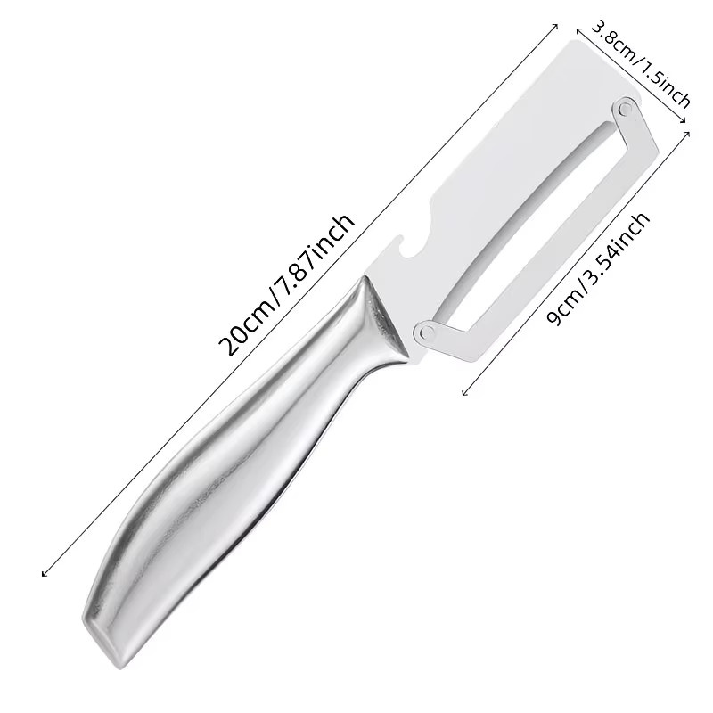 SHIBO Multifunktionaler Gemüseschäler und Kartoffelschäler aus Edelstahl in Silber - Bild 5