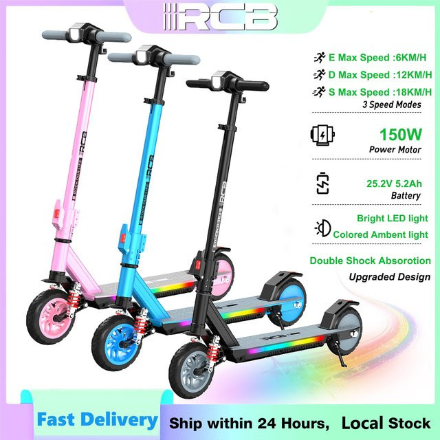 RCB Kinder-Elektroroller R12 Max, Faltbar, ab 6 Jahre - Bild 1