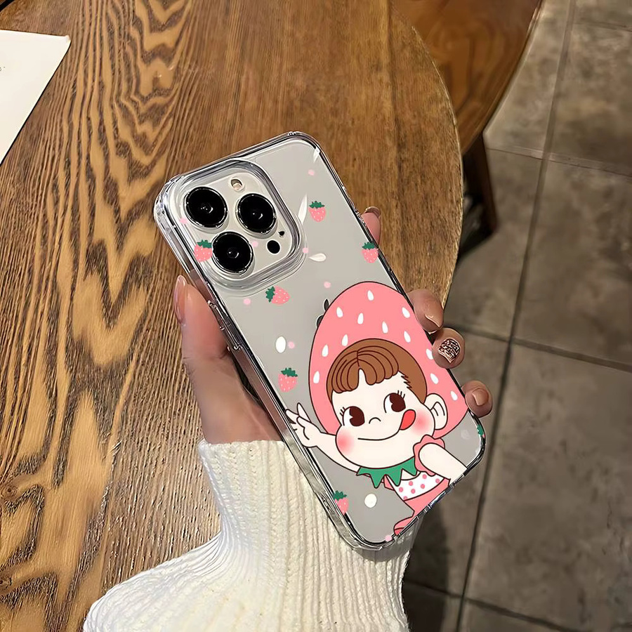 Fujiya Milky Peko-Chan Handyhülle für iPhone, transparente Schutzhülle - Bild 3