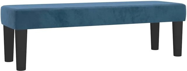 vidaXL Sitzbank aus Samt in Dunkelblau, B/T/H: 100 x 30 x 30 cm - Bild 1