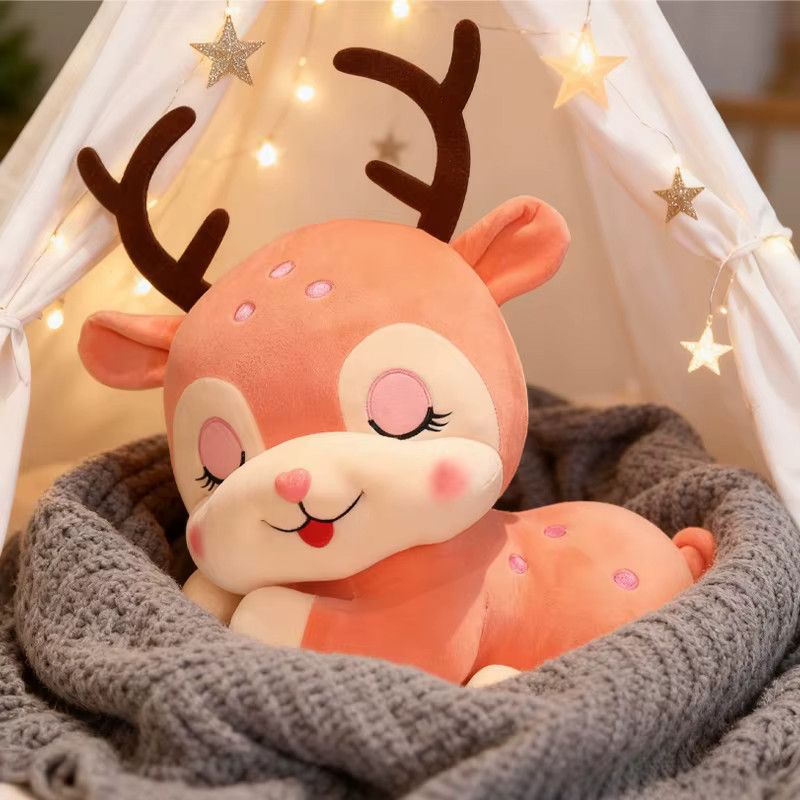DOYOUDO Sika Hirsch Plüsch Spielzeug Realistisches Deko-Ornament für den Schreibtisch, Höhe: 25 cm - Bild 2