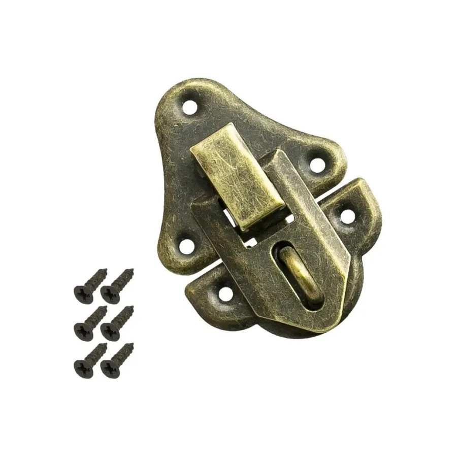 HMF 6495-VS1 Vintage Spannverschluss mit Schlossöse in Bronze - Bild 2
