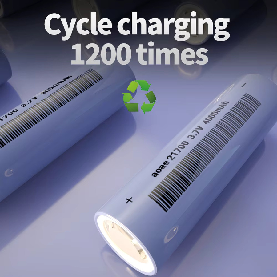 YPWP 21700 Lithium-Hochleistungsbatterie wiederaufladbar 3,7V 4000 mAh für Stirnlampen und Taschenlampen - Bild 3