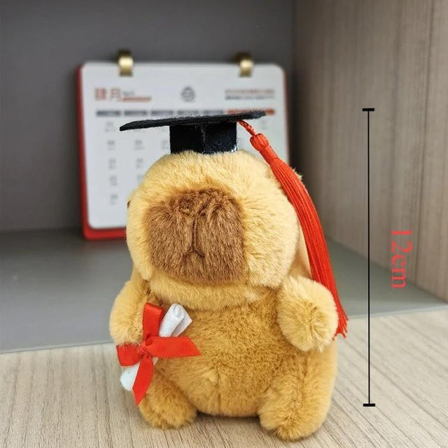 Yiran Health & Beauty Absolventen-Capybara-Stofftier, Plüschtier, Braun - Bild 1