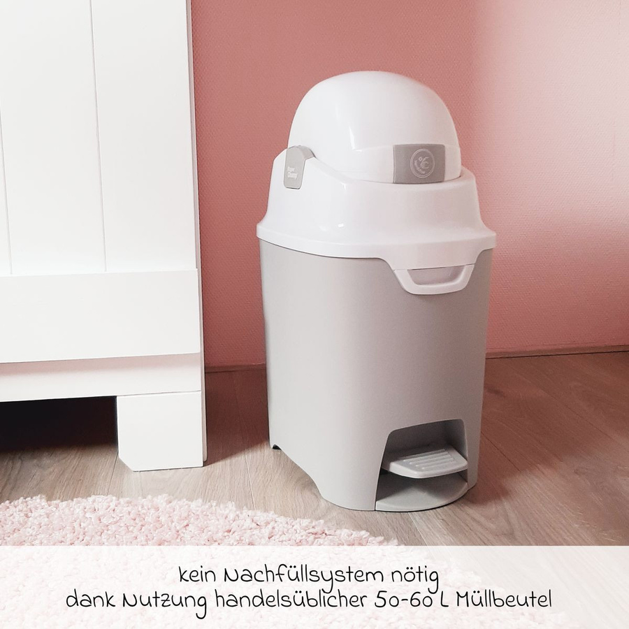 Diaper Champ Windeleimer ONE Handsfree Standard in Silber/Grau - Bild 2