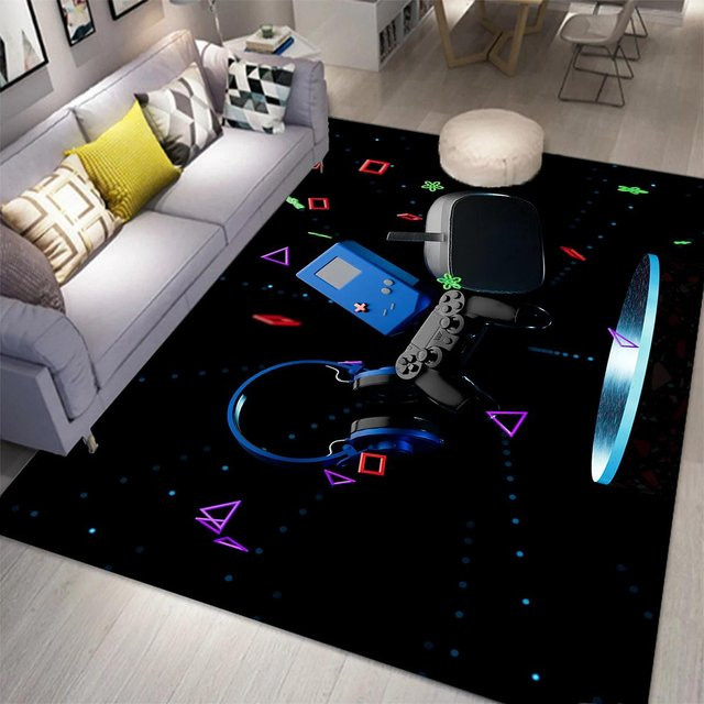 Karpetti Gaming Bereichsteppich mit Controller Motiv für Kinder, Schwarz, B/T: 150 x 100 cm - Bild 1
